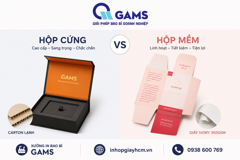 So sánh hộp giấy cứng với hộp mềm