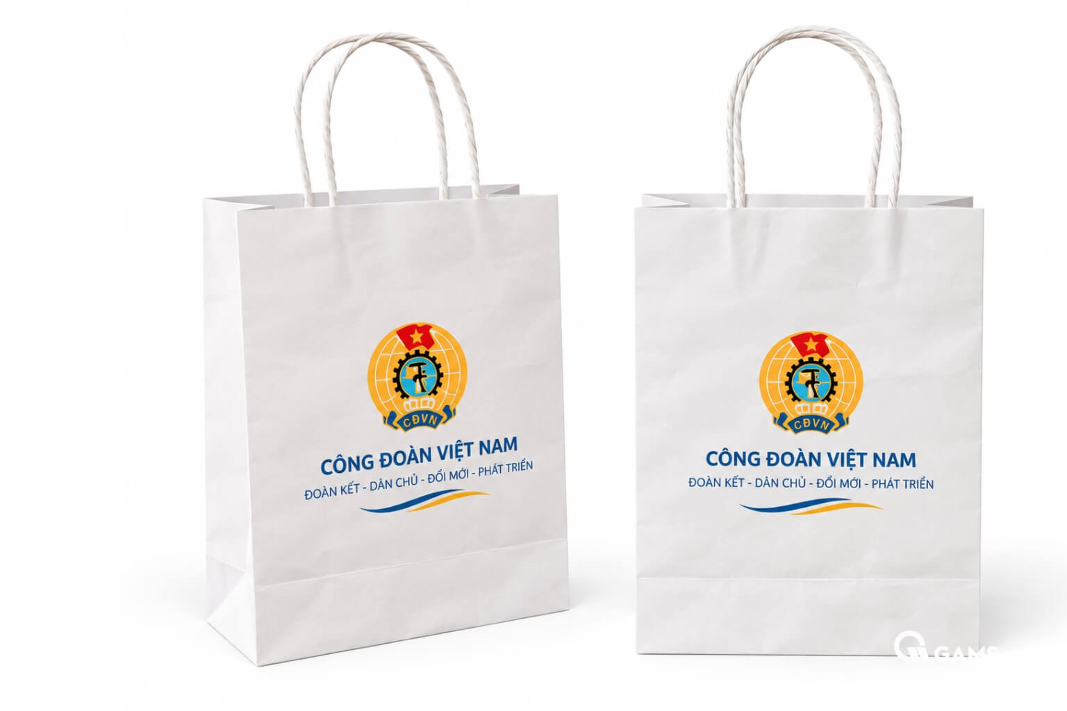 In túi giấy kraft trắng cho Công Đoàn