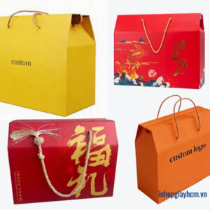 Mẫu In Hộp giấy cứng có quai xách