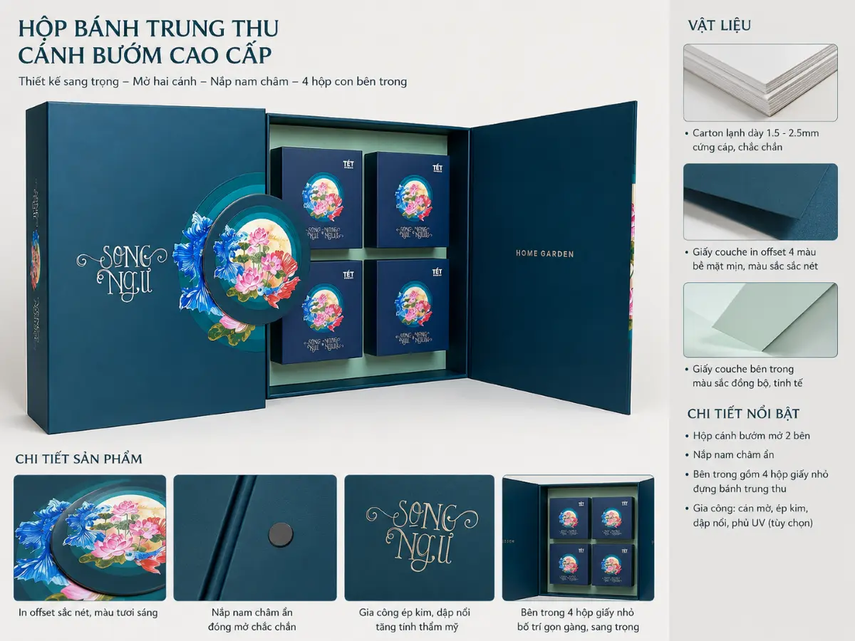 Mẫu vỏ hộp trung thu cao cấp