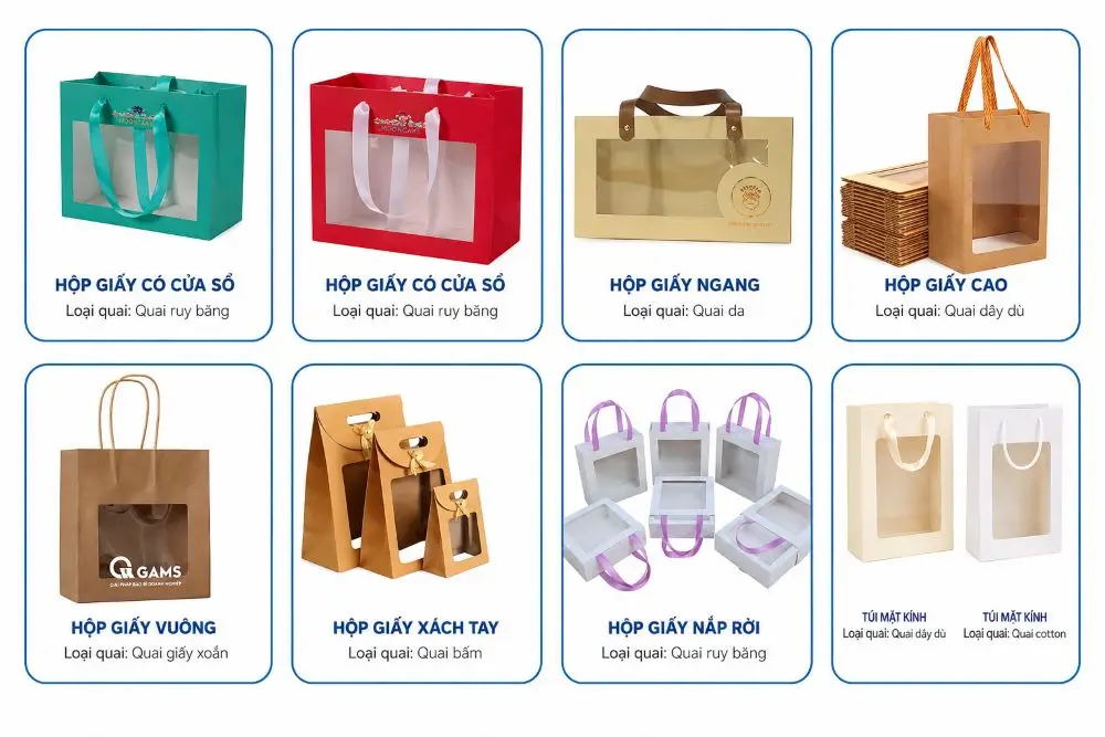 các mẫu túi giấy mặt kính cửa sổ trong suốt