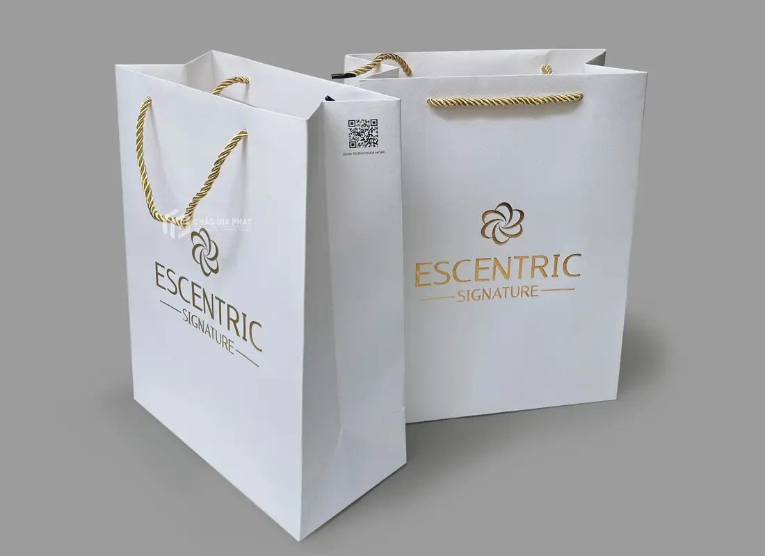 Túi giấy irovy 250gsm form cứng in logo công ty
