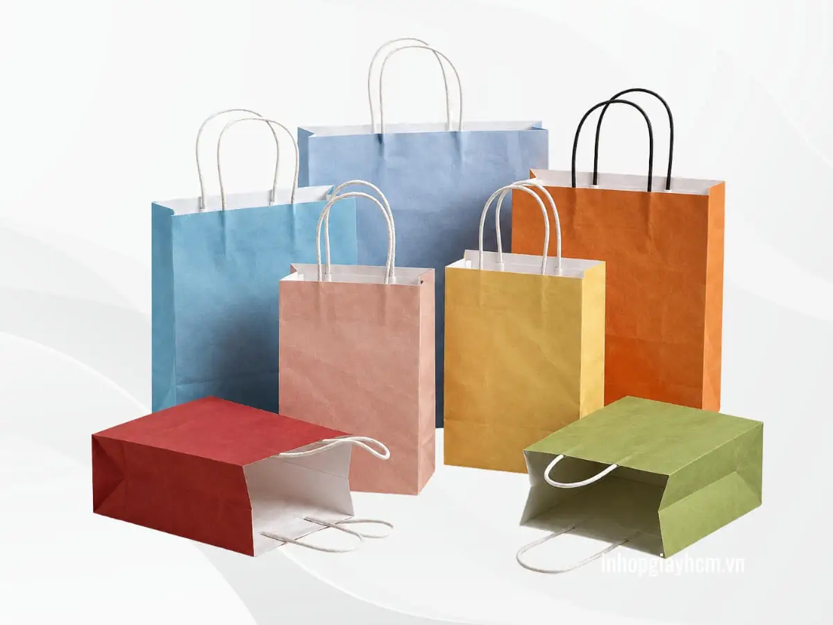 in túi kraft màu giá rẻ tại TP HCM- xưởng bao bì Gams