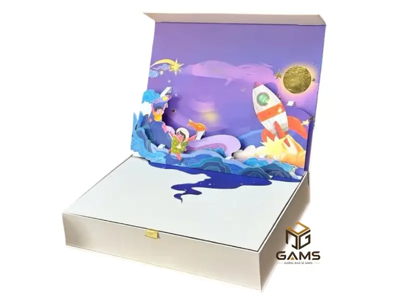 Hộp cứng popup 3D thiết kế riêng theo yêu cầu