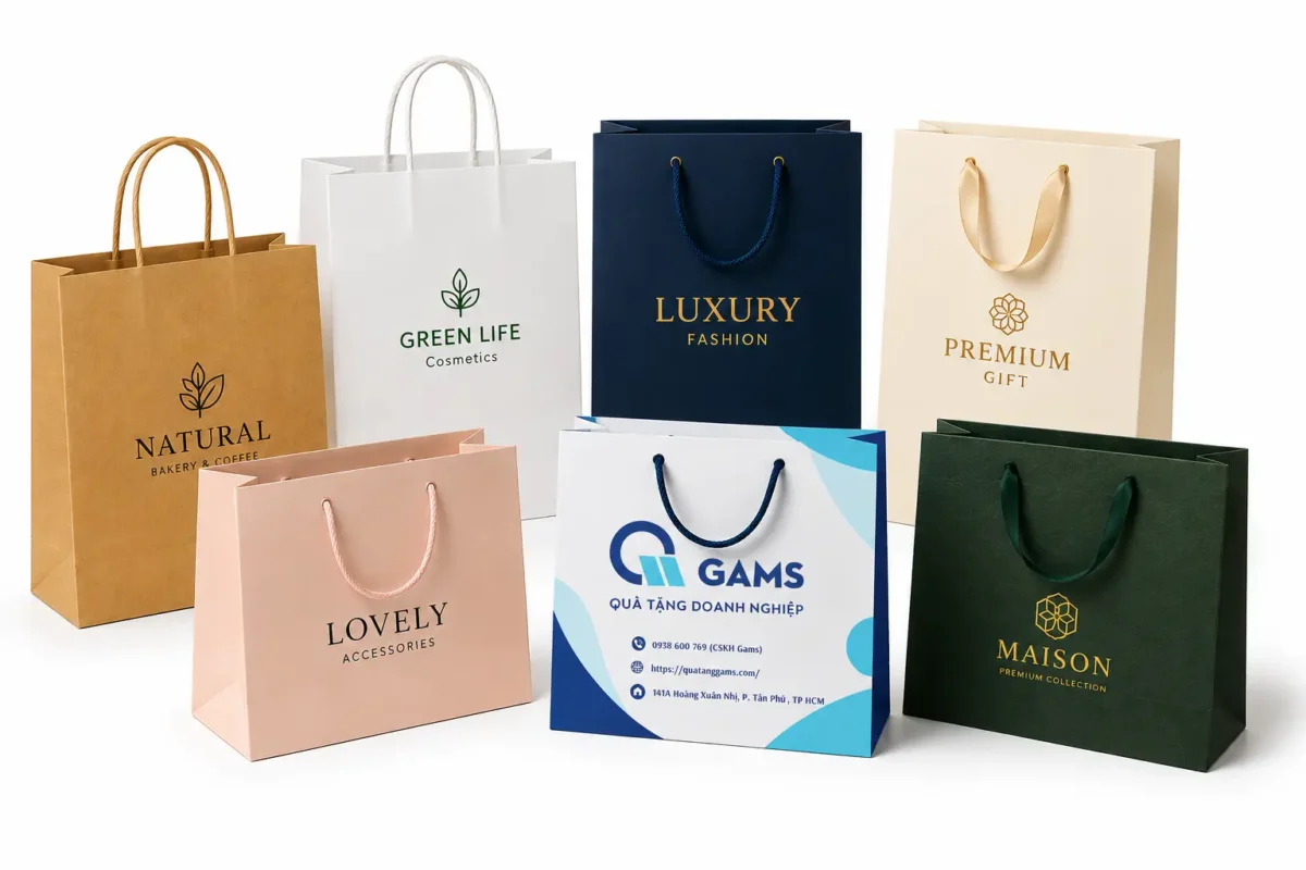 In túi giấy giá rẻ tại xưởng bao bì Gams TP HCM