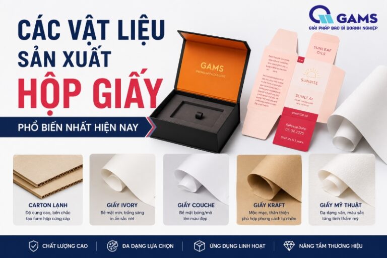 các vật liệu sản xuất hộp giấy