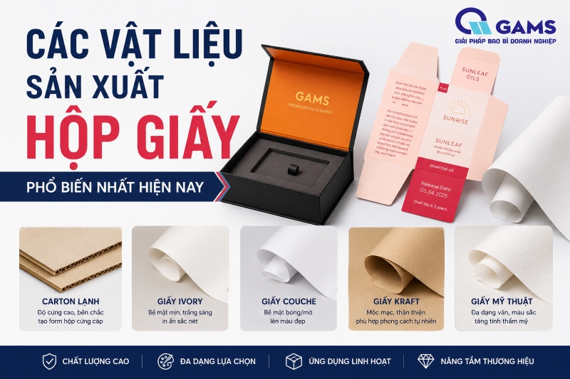 các vật liệu sản xuất hộp giấy