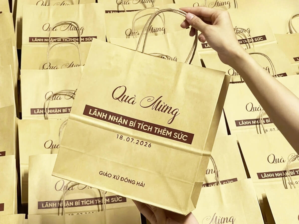 túi giấy kraft nâu 120gsm