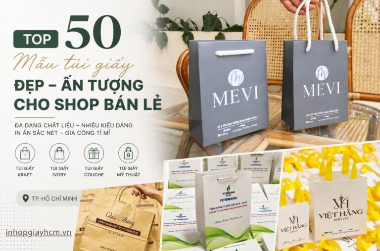 mẫu túi giấy đẹp cho shop bán lẻ