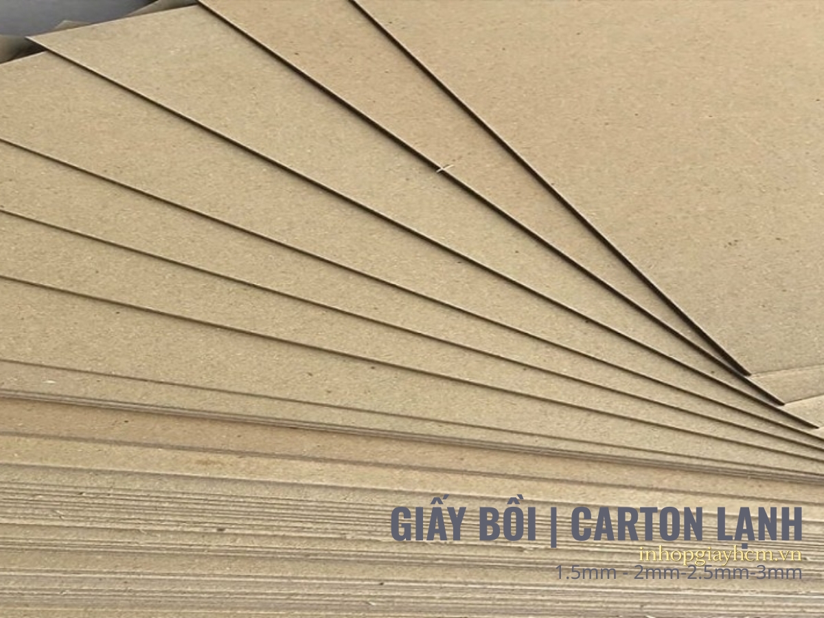 Giấy bồi carton lạnh 2mm