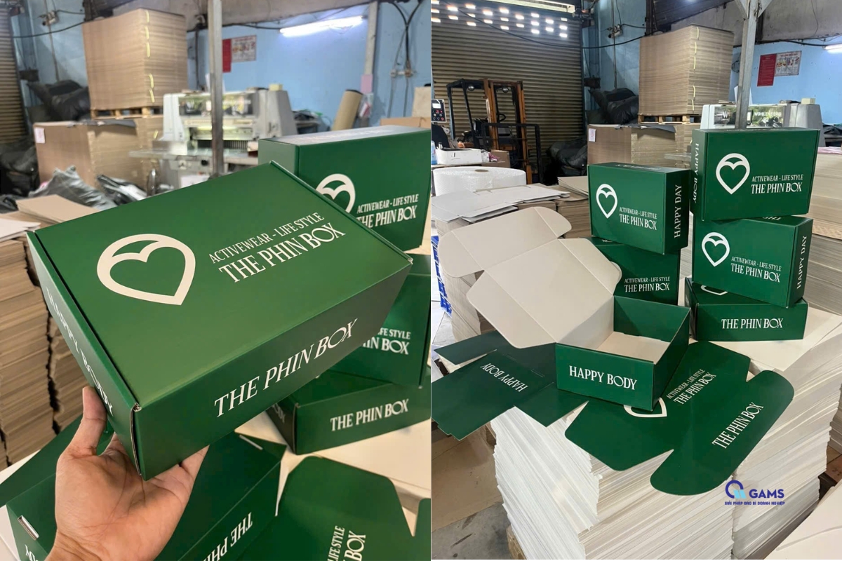 Hộp carton sóng bồi Ivory 250 nắp gài