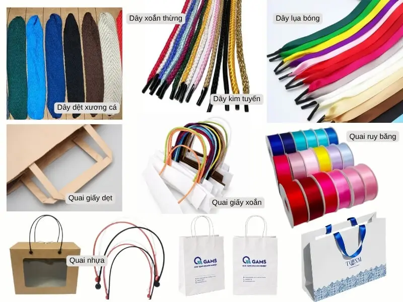 Các loại quai dùng cho túi giấy
