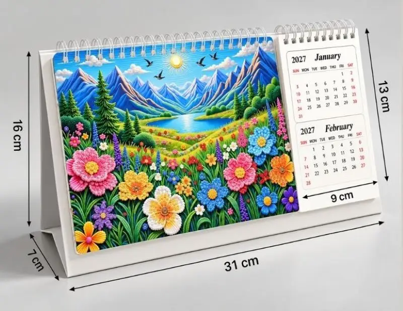lịch bàn đính đá